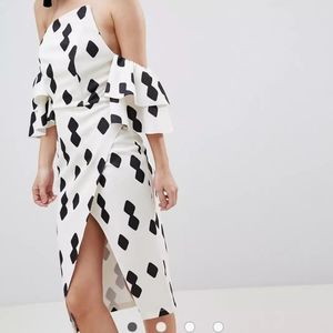 ASOS DESIGN extreme bandeau frill sleeve wrap sres